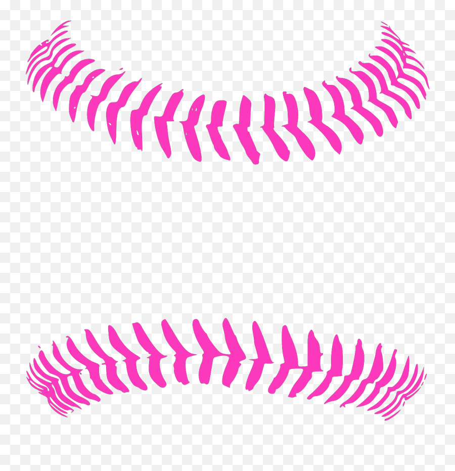 Bright Pink Baseball Stitching Svg Vector - Transparent Baseball Stitches Png,Stitching Png