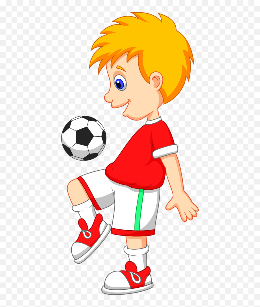 Cartoon Soccer Players Clipart 4 By - Kid Playing Soccer Cartoon  Png,Football Clipart Transparent - free transparent png images 