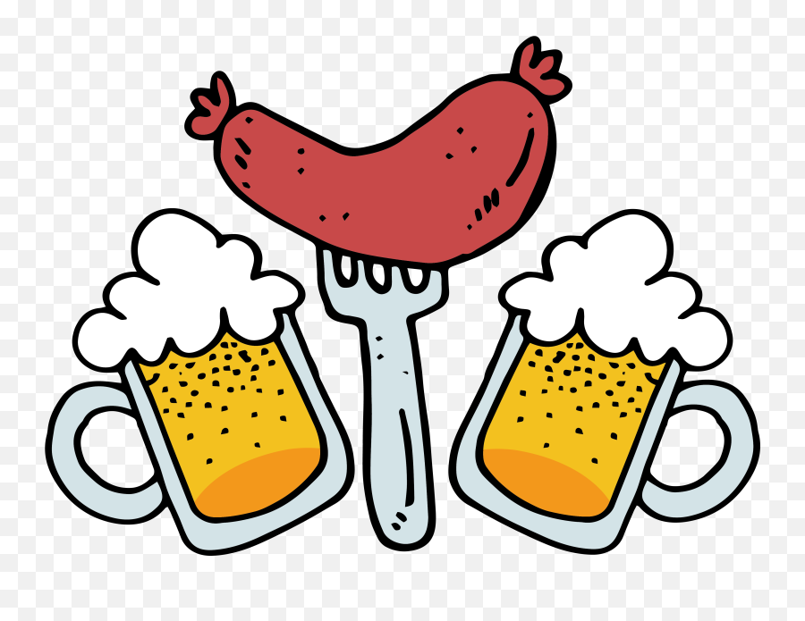 Hot Dog Cartoon Png - Roasting Hot Dog Clipart Beer And Beer And Sausage Cartoon,Hot Dog Clipart Png
