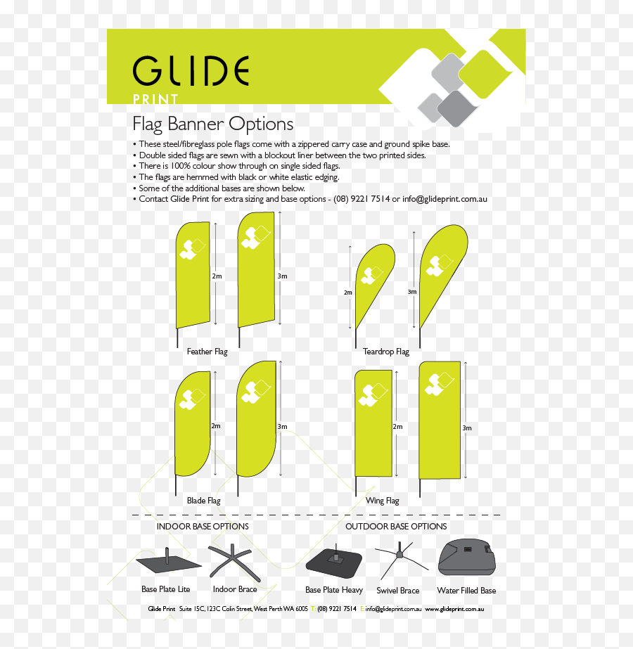 Flag Banner Options U2014 Glide Print - Diagram Png,Flag Banner Png