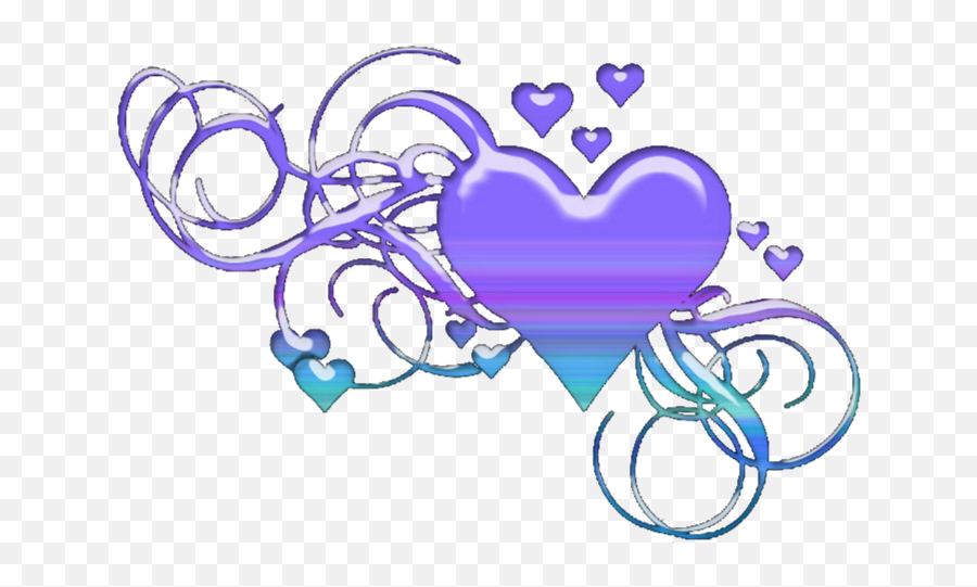 Purple Heart - Purple And Turquoise Hearts Png,Purple Heart Png