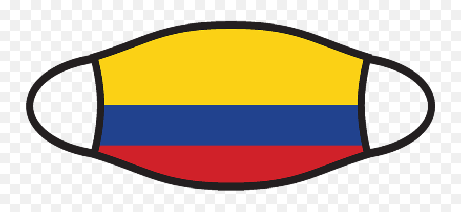 Colombia Flag Face Covering - Horizontal Png,Colombia Flag Png