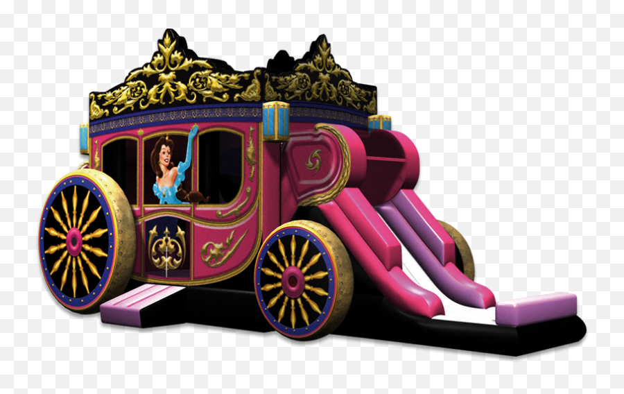 Princess Carriage Combo - Princess Carriage Bounce House Png,Cinderella Carriage Png