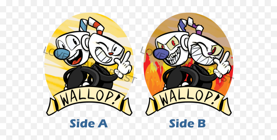 Cuphead Charm Lovelyladyartist - Language Png,Cuphead Logo Png