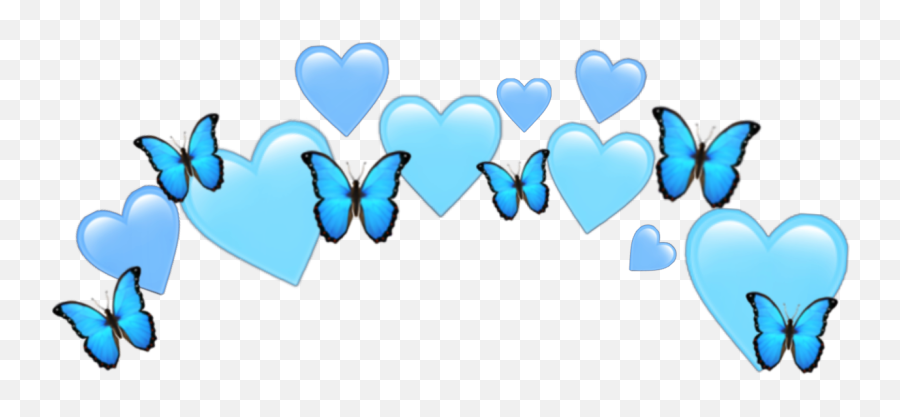Heartjoon Heartcrown Sticker By Haley Namjoon - Transparent Blue Heart Crown Png,Heart Crown Transparent