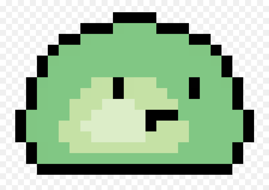 Green Slime Png - Green Slime Pixel Smiley Face Gif 8 Bit Kirby Png,Winky Face Emoji Png