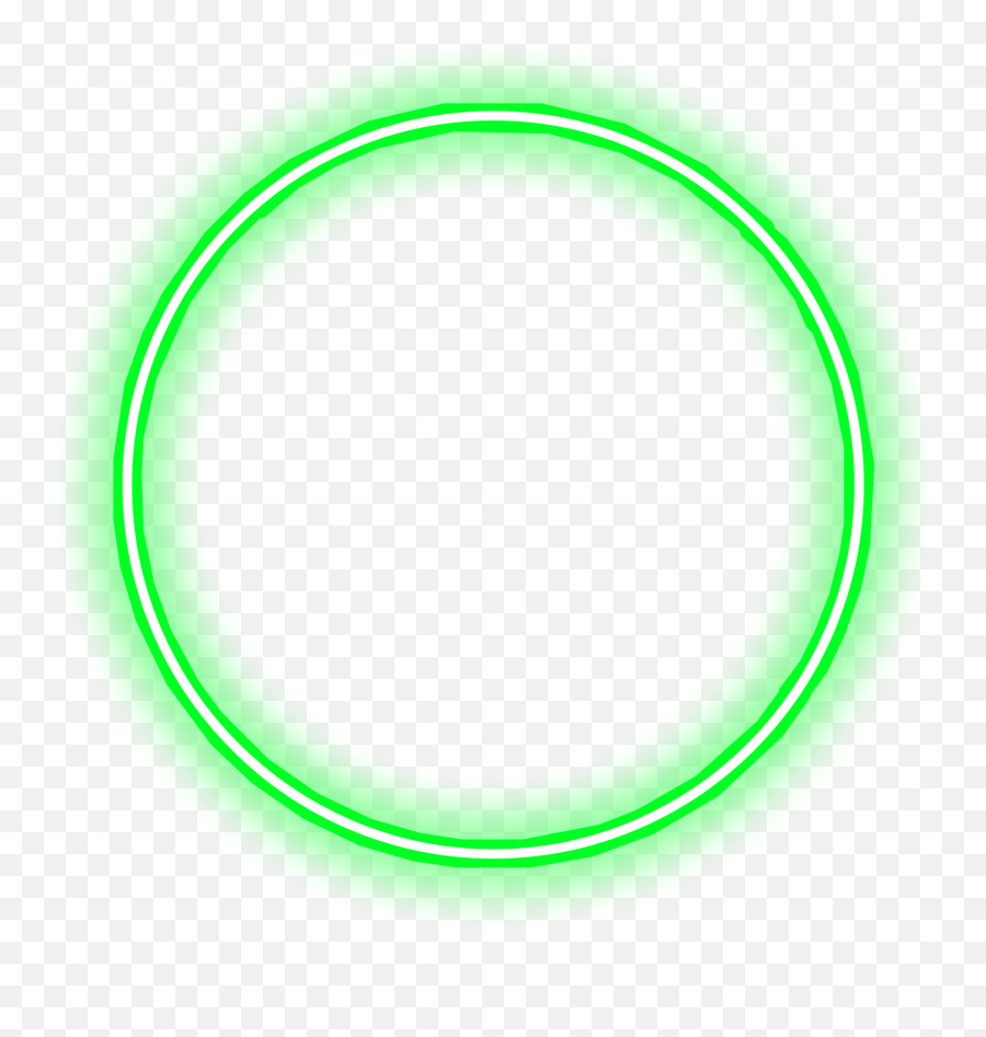 Green Circle Border Neon Frame Sticker - Dot Png,Neon Circle Png