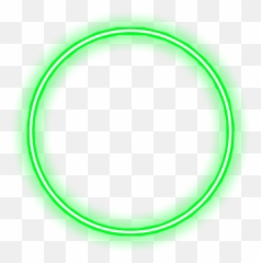 Green Circle Border Neon Frame Sticker - Dot Png,Neon Circle Png
