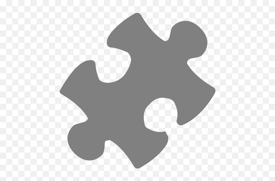 Gray Puzzle 4 Icon - Free Gray Puzzle Icons Black Puzzle Logo Png,Puzzle Piece Icon