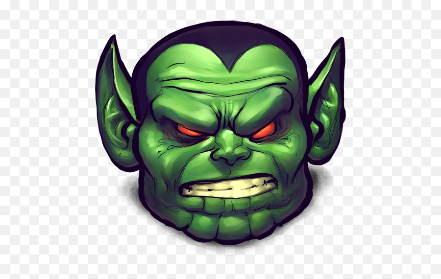 Png Head Comics Demon Illustration Face - Green Monster Logo Png,Demon Face Png