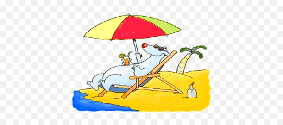 Summer Holiday Cartoon - Sunlounger Png,Happy Holidays Icon