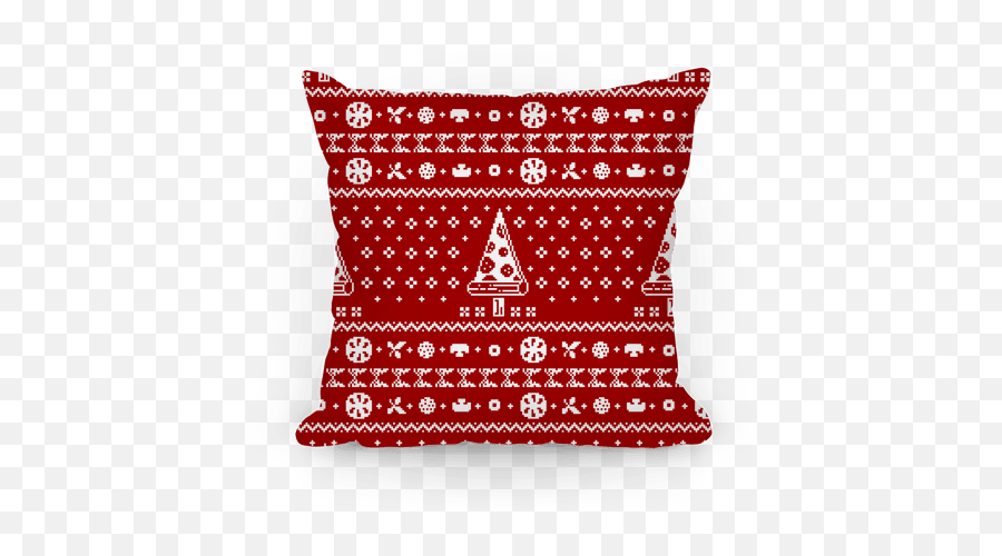 Ugly Pizza Christmas Pattern Throw Pillow Lookhuman - Throw Pillow Png,Christmas Pattern Png