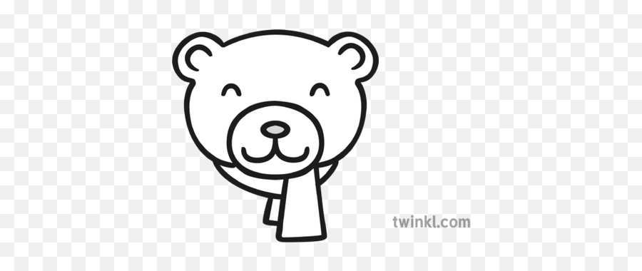 Bear Head Black And White Illustration - Twinkl Clip Art Png,Bear Head Png