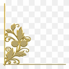 Gold Retro Decorative Frame Png Pic Mart - Transparent Background Corners