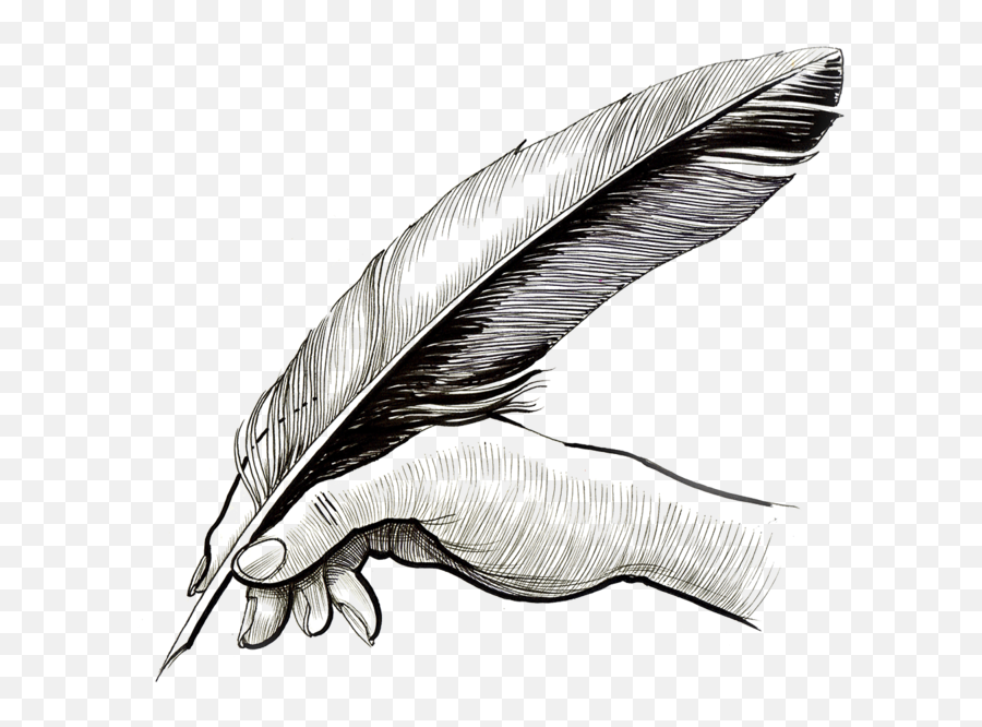 Download Hd Pen Png Image Transparent - Hand Feather Pen Png,Quill Pen Png