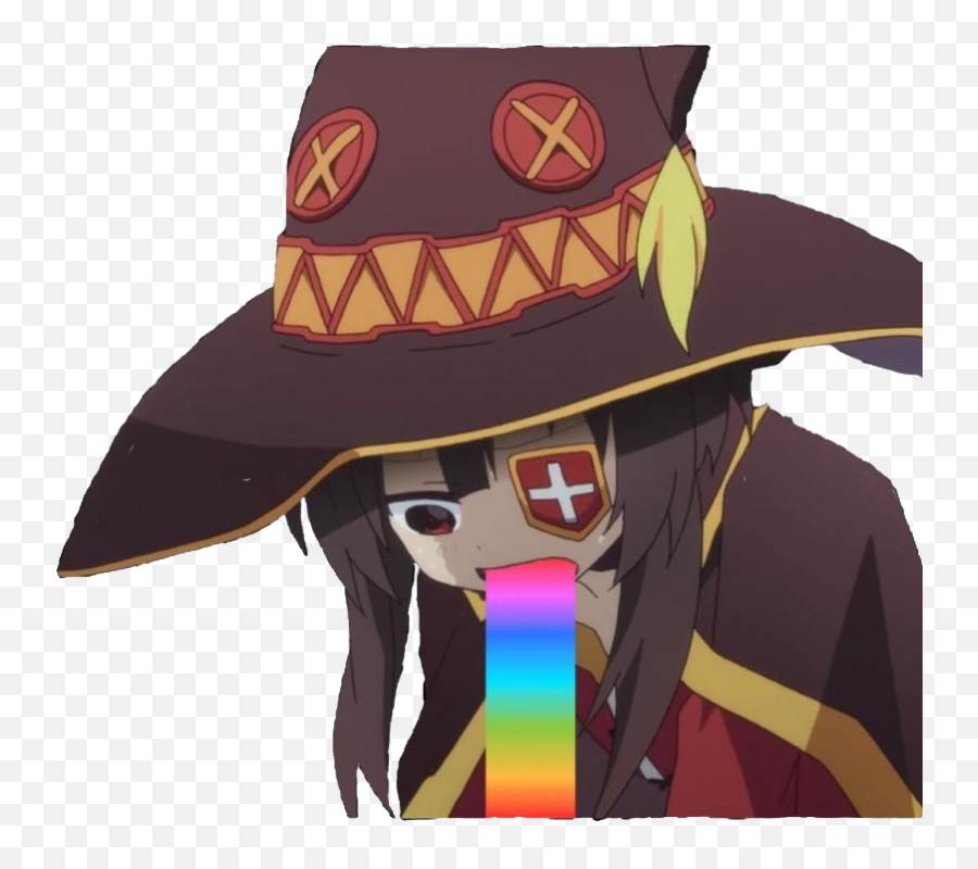 Anime Witch Raindow Puke Sticker By Smokeysprout - Megumin Icons Png,Megumin Icon