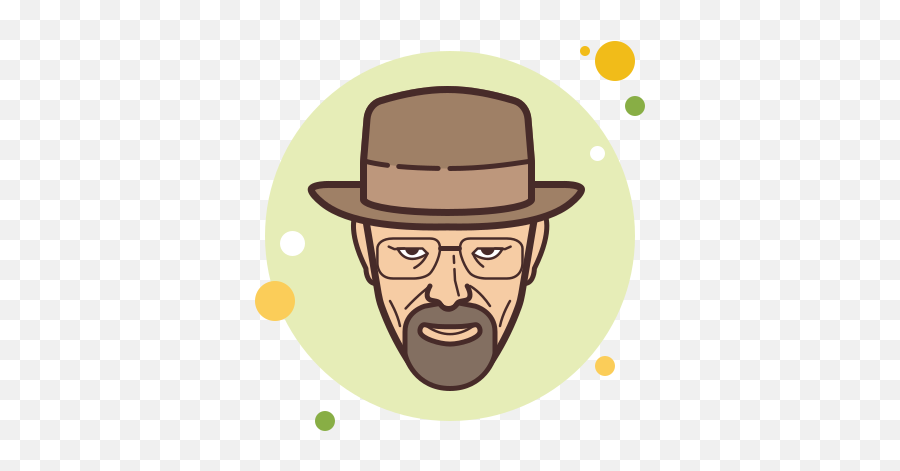 Icono De Walter White Estilo Circle Bubbles - Costume Hat Png,Walter White Icon