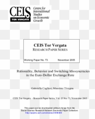 Pdf Rationality Behavior And Switching Idiosyncracies - Language png