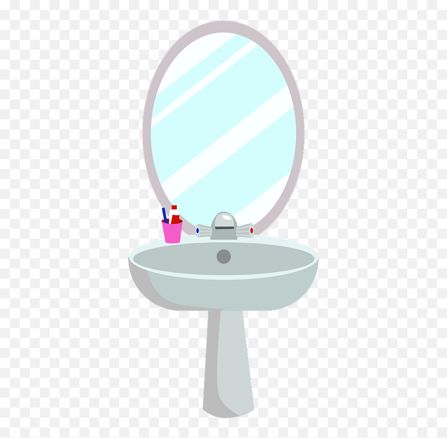 Washbasin With A Mirror Clipart - Bathroom Sink Png,Bathroom Sink Icon