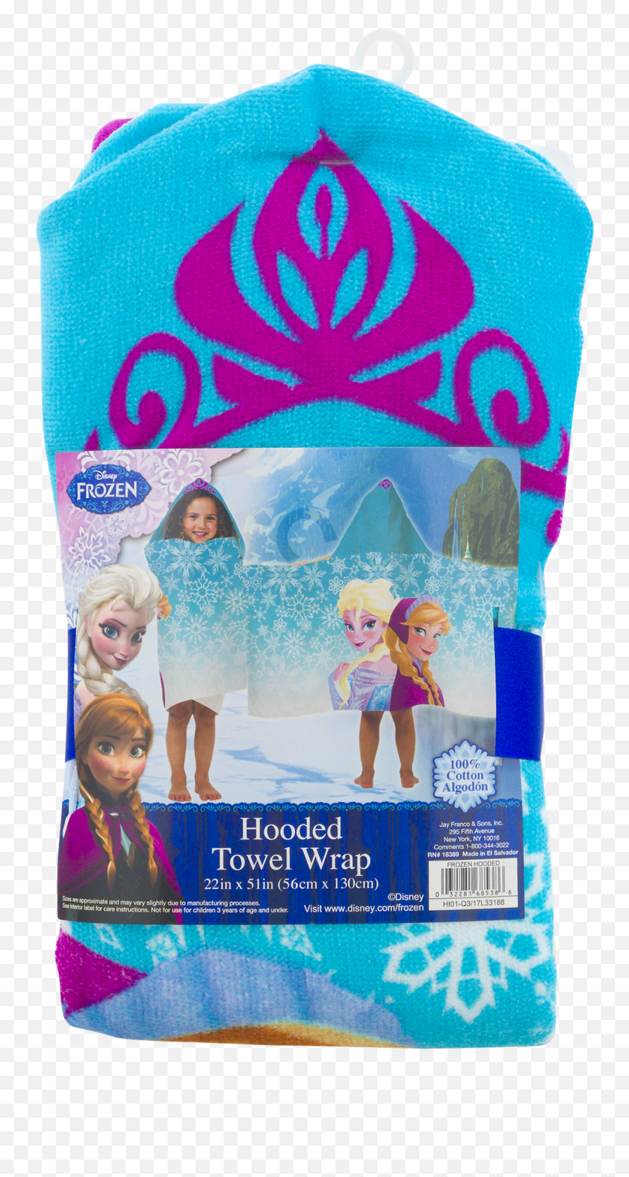 Disney Frozen Hooded Towel Wrap - Frozen Hooded Bath Towel Png,Elsa Transparent