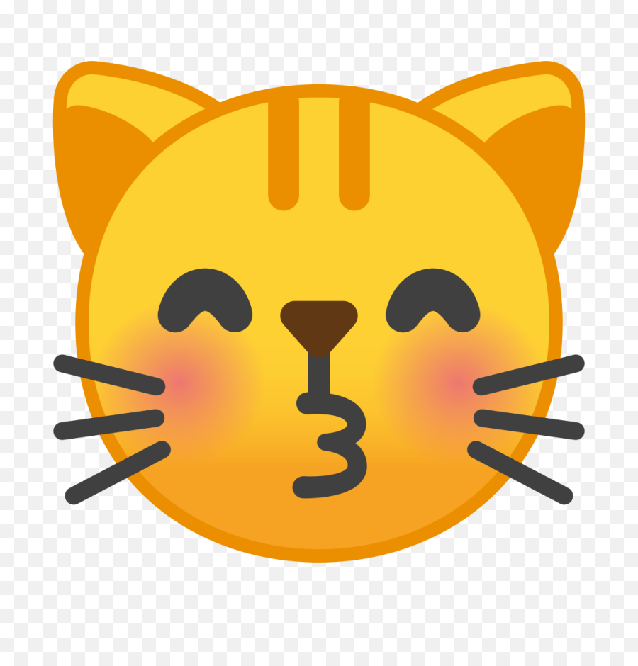 Kissing Cat Face Icon - Emoji Cat Png,Kiss Emoji Png