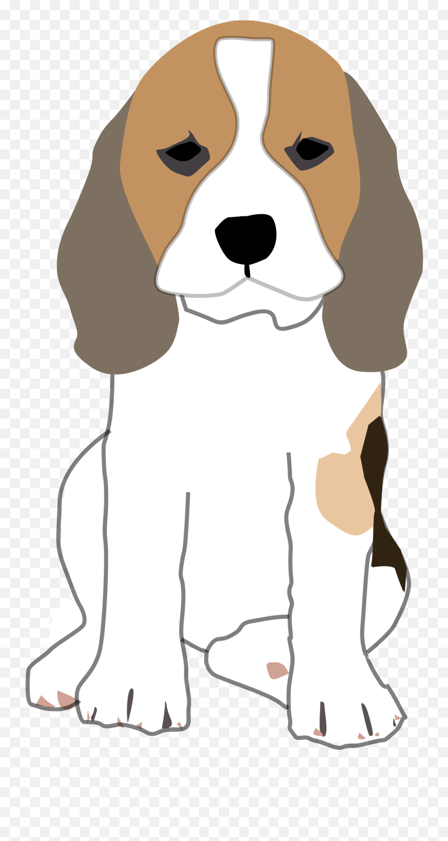 Beagle Vector Head Transparent Png - Sitting Beagle Dog Clipart,Puppy Clipart Png