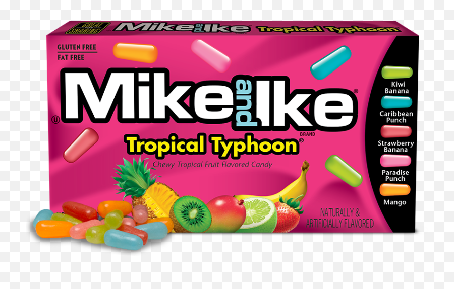 Tropical Typhoon Fruit Candy Mike And Ike - Mike And Ike Candy Png,Ike Png