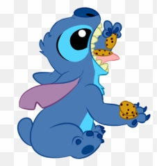 Download Biscuits Art Eating Stitch Fish Png Free - Stitch With A Cookie,Fish Png Transparent