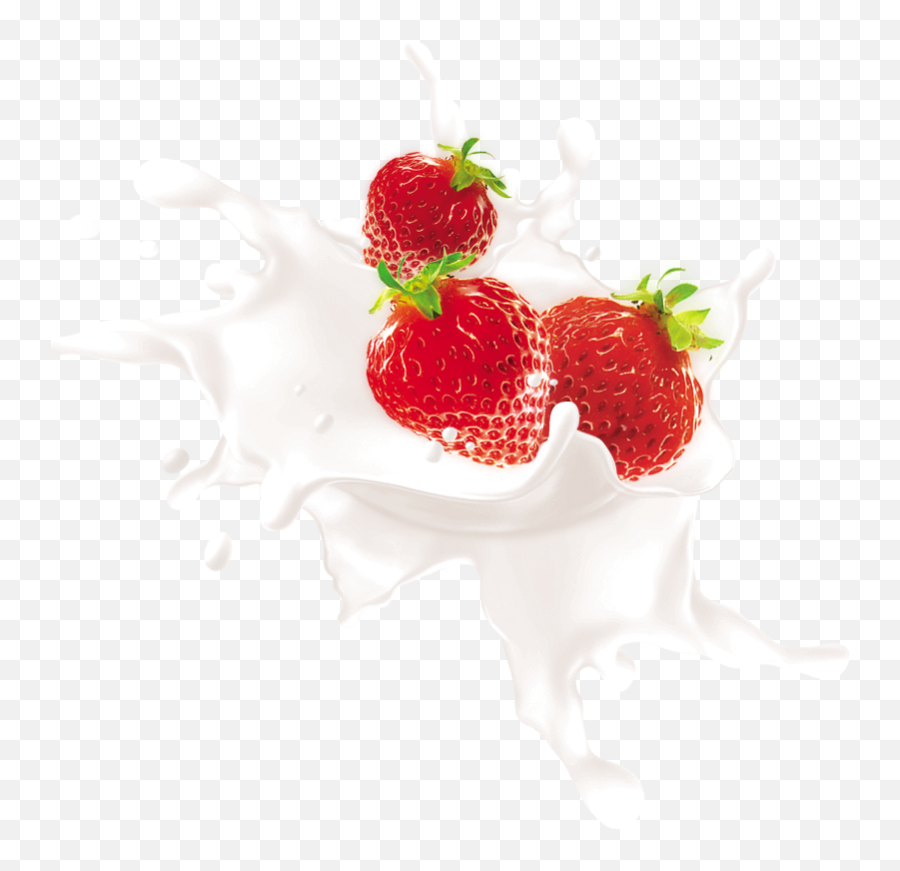 Strawberry Milk Clipart - Strawberry Yogurt Png,Strawberry Clipart Png
