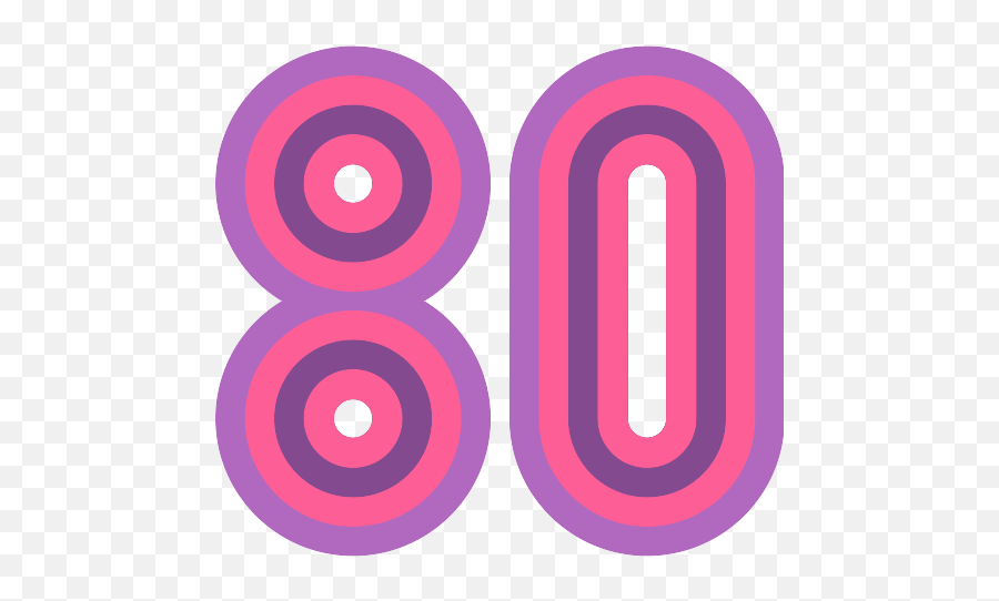 Eighties Numbers Png Icon - Circle,Numbers Png