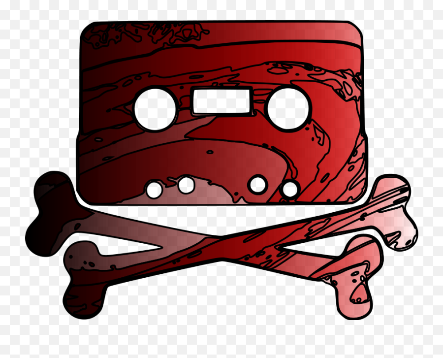 Cassette Jolly Roger Rouge Png Clip Arts For Web - Clip Cassette And Crossbones,Jolly Roger Png