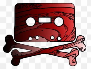 Cassette Jolly Roger Rouge Png Clip Arts For Web - Clip Cassette And Crossbones,Jolly Roger Png