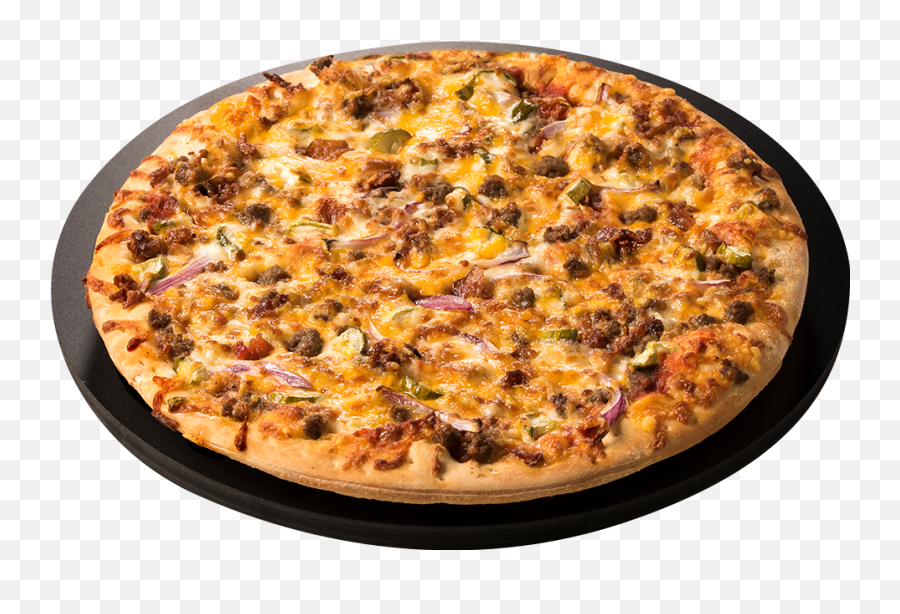 Download Bacon Cheeseburger Pizza - Butter Chicken Pizza Png Pizza Ranch Bacon Cheeseburger Pizza,Pizza Emoji Png
