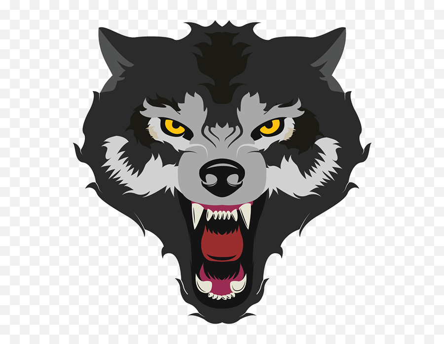Grey Wolf Vector Logo - Cartoon Png,Wolf Head Logo