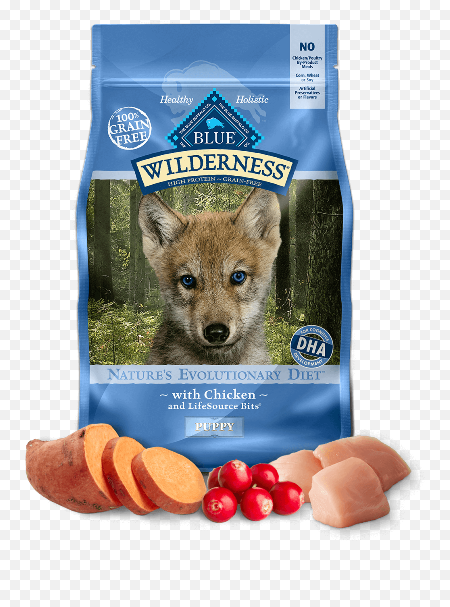 Download Blue Wilderness Puppy Chicken Dog Dry Food - Blue Blue Buffalo Adult Dog Food Png,Puppy Dog Pals Png