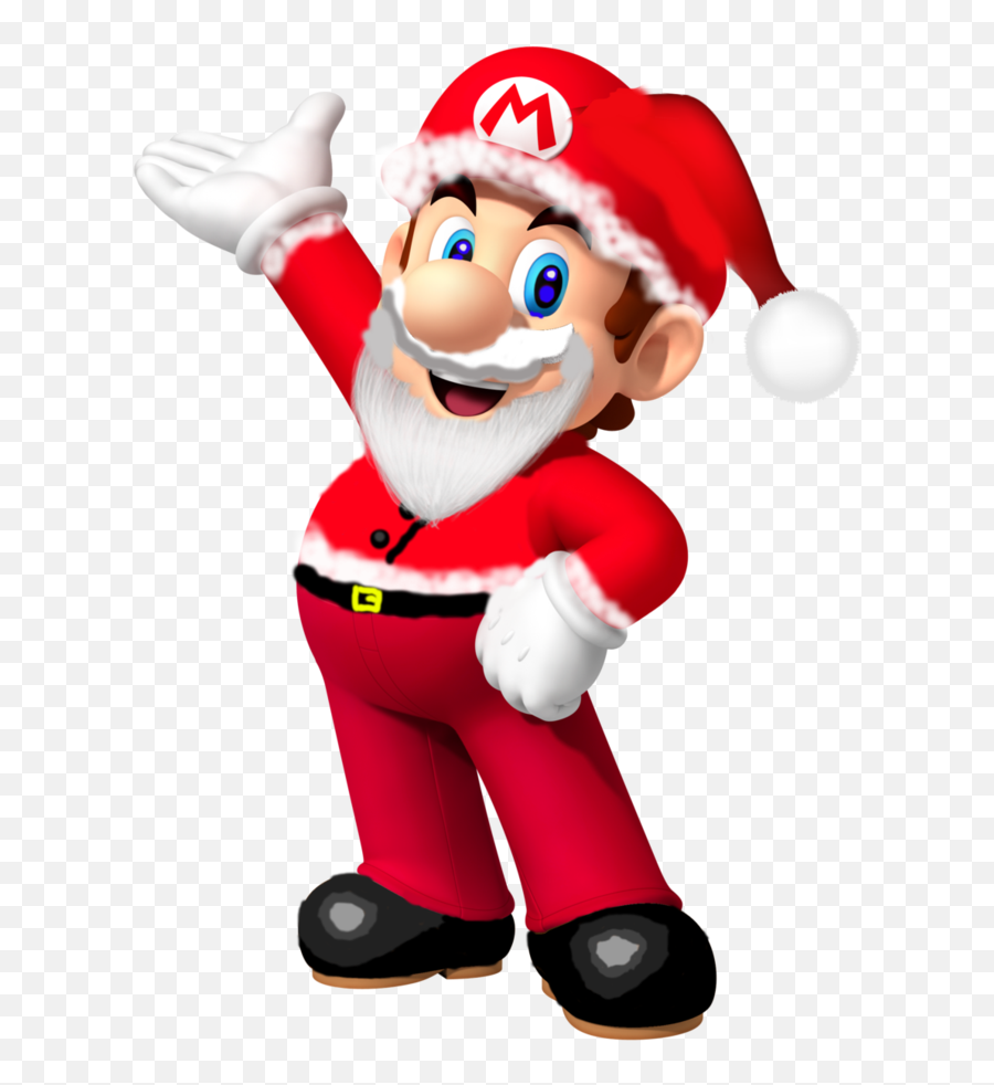 Download Mario Santa By Purple - Transparent Christmas Mario Super ...