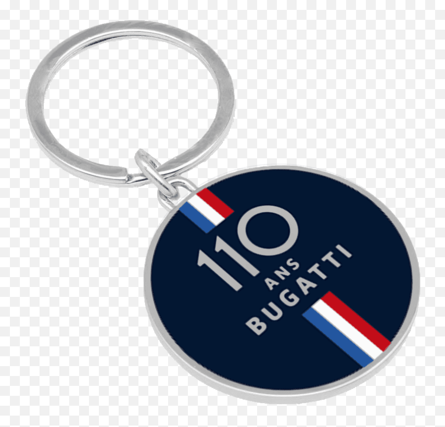 Bugatti 110 Ans Collection Metal Keyring Anniversary Logo 2019 Blue Adult - Keychain Png,Bugati Logo