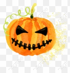 Real Pumpkin Png - Pumpkin Clipart Realistic Calabaza De Watercolor Halloween Png