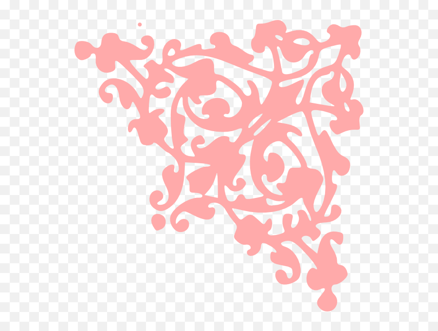 Download Hand Painted Flowers Border Material Png Vectors - Peach Flower Vector Png,Scrollwork Png
