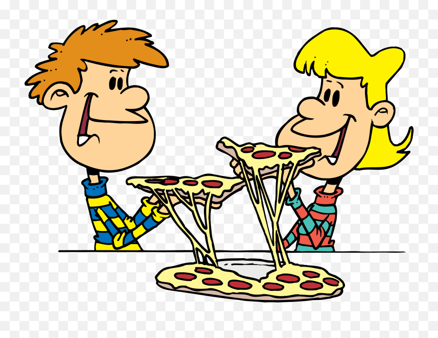 Eating Clipart Pizza - Eating Pizza Clipart Png,Pizza Clipart Transparent