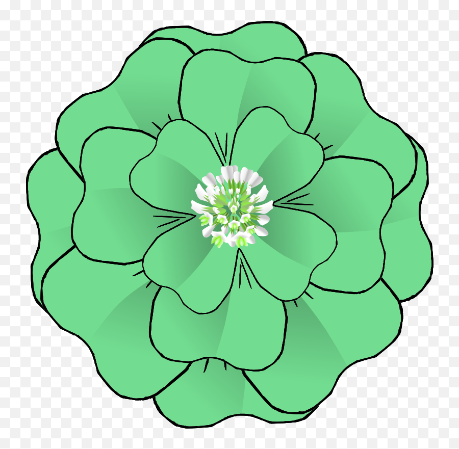 Top 23 Free Clover Flower Png Transparent Images - Free Green Clip Art Flower,Green Flower Png