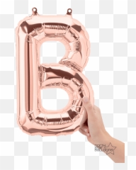 Download Hd 15 Rose Gold Banner Png For Free - Balloon
