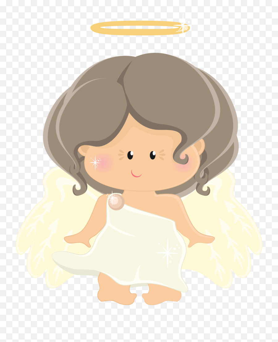 Baby Angel Png - Angel Clipart Brown Hair Png Baptismal Baby Angel Clipart Girl,Baby Angel Png
