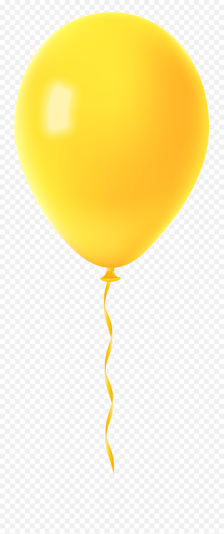 Clipart Black And White Balloon Transparent Png Clip - Yellow Balloon Clipart Png,Gold Balloon Png