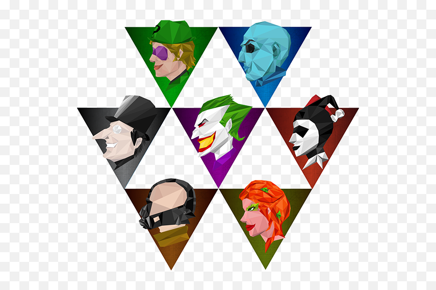 Batman Villains Iconography 2013 - Batman Villains Transparent Png,Batman Logo Icon