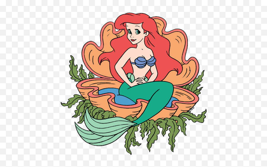 The Little Mermaid - Ariel Sitting On Shell Png,Little Mermaid Icon