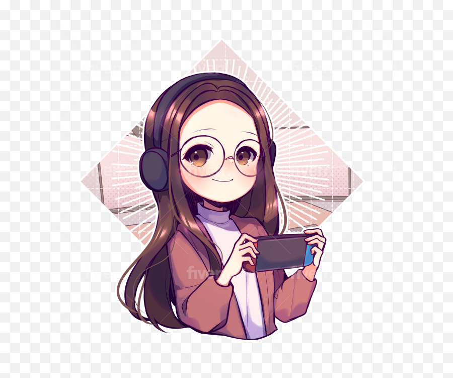 Draw Chibi Anime Style Icon By Reptu Fiverr - Girly Png,Icon Looks Like A Kid With Ponytail