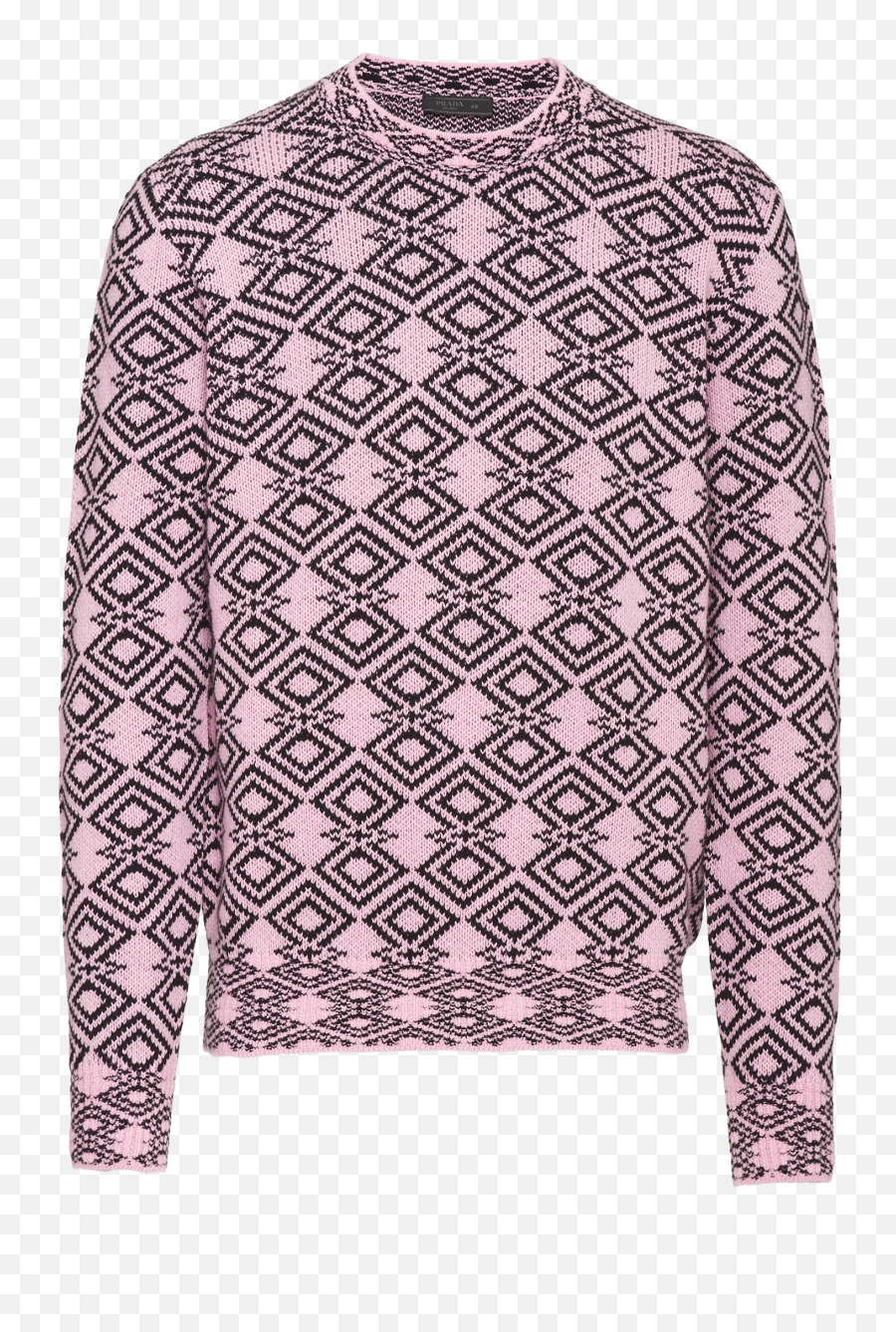 Wool And Cashmere Jacquard Crew - Neck Sweater Long Sleeve Png,Solidworks Pink Funnel Icon