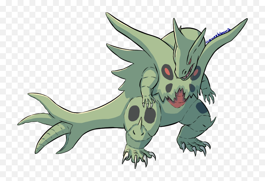 Mega Tyranitar For A Collab - Fiction Png,Tyranitar Png