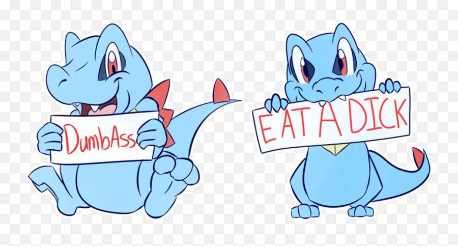 Rude Totodile Sticker Pack - Cartoon Png,Totodile Png